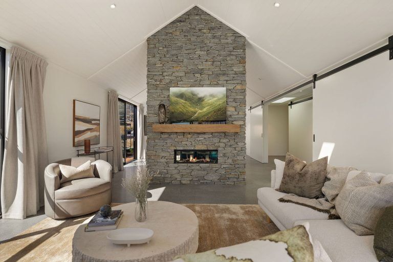 jack's point queenstown fowler homes living fireplace 63