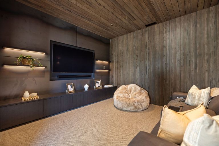 media room jack's point show home fowler homes queentown 30