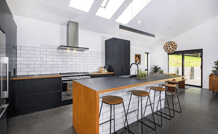 ringrose design open plan kitchen fowler homes northland waipu waterfrot estate package