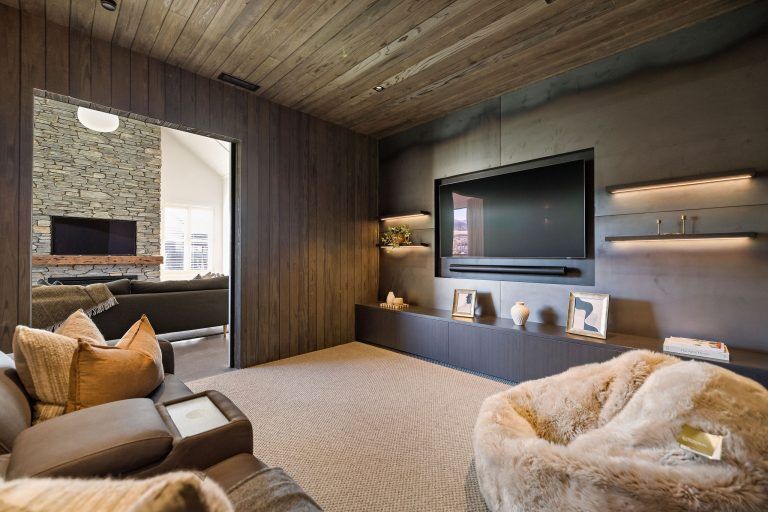 media room jack's point show home fowler homes queentown31